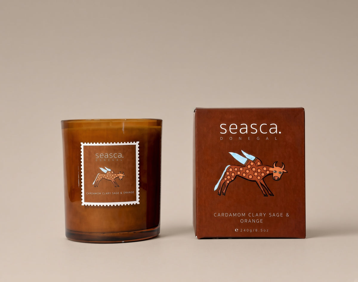 winged ox candle – cardamom, clary sage & orange