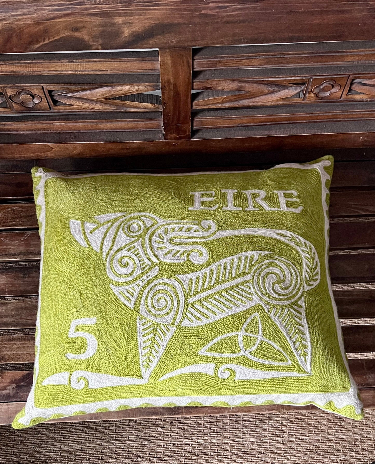 celtic dog stamp cushion cover