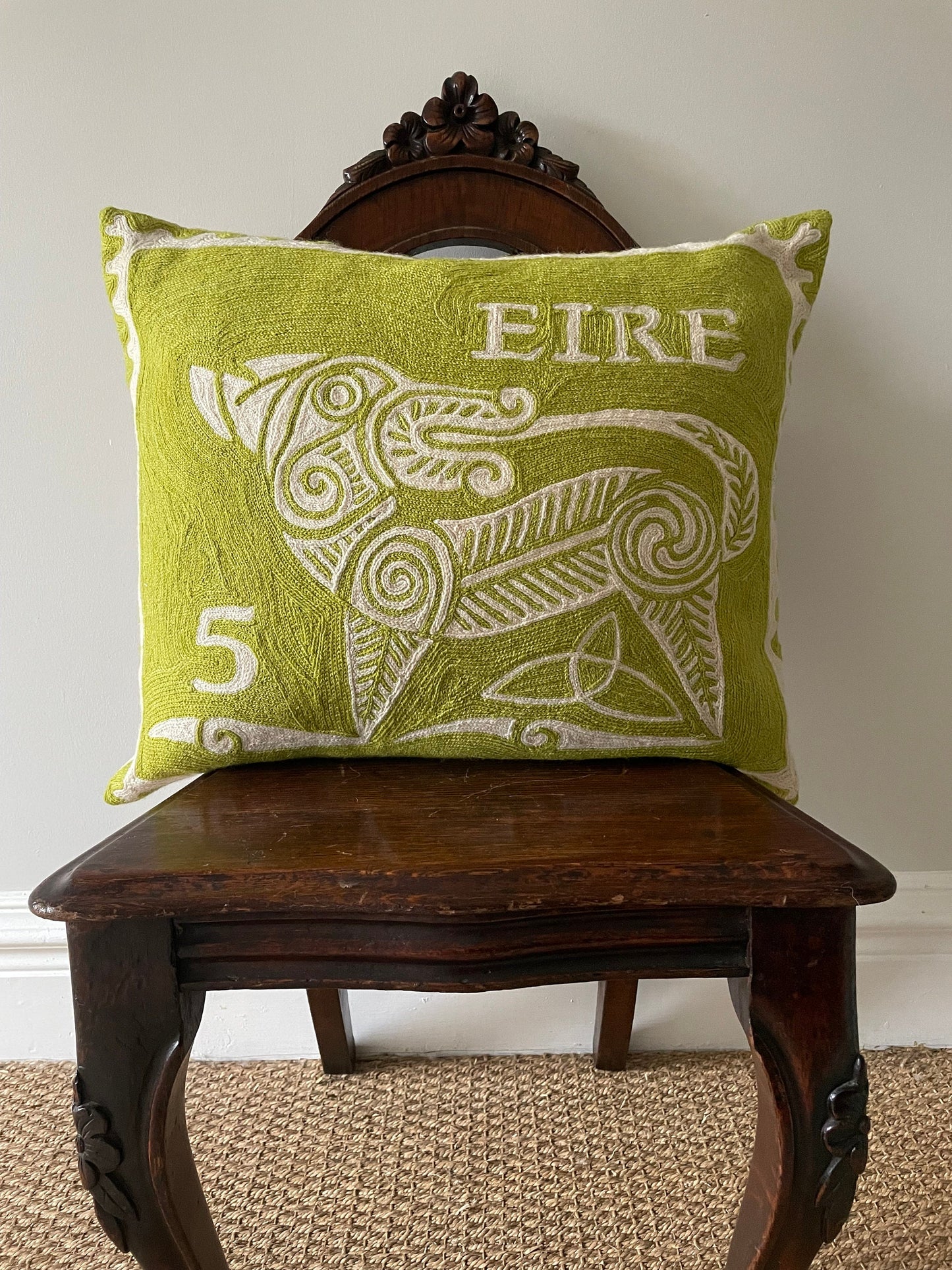 celtic dog stamp cushion cover
