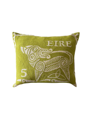 Celtic Dog Irish Stamp Hand Embroidered Cushion Cover – Green