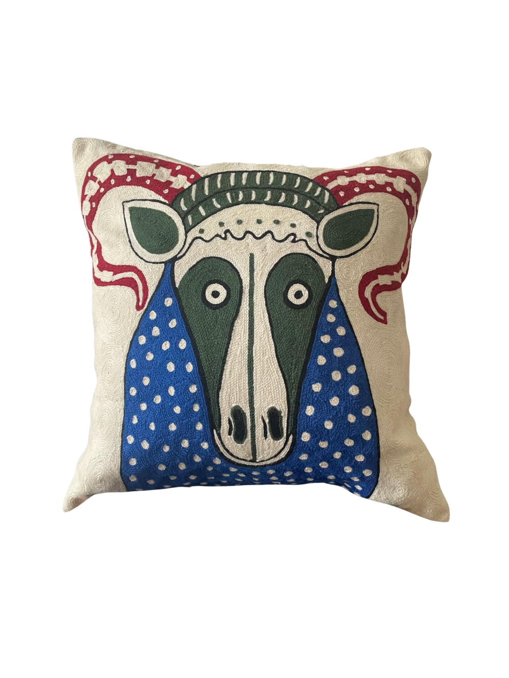 Muckish Goat Hand Embroidered Cushion Cover