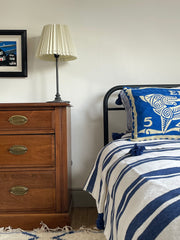 Moroccan Striped Pom-Pom (Blue)