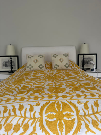 Suzani Bedcover( yellow)