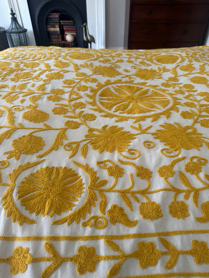 Suzani Bedcover( yellow)
