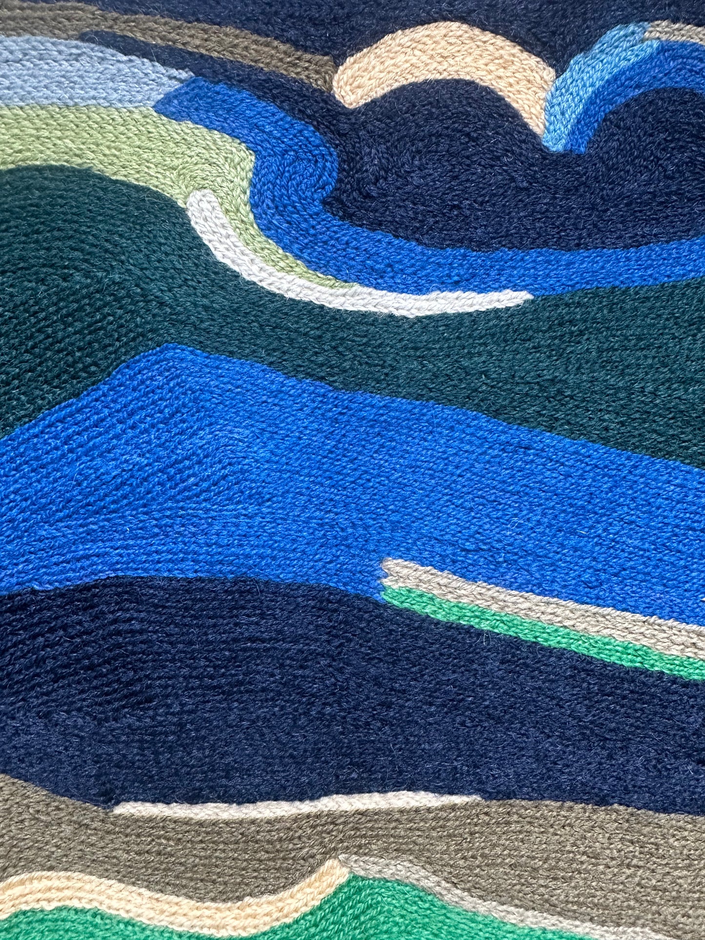 sea rhythm – handwoven tapestry after mainie jellett