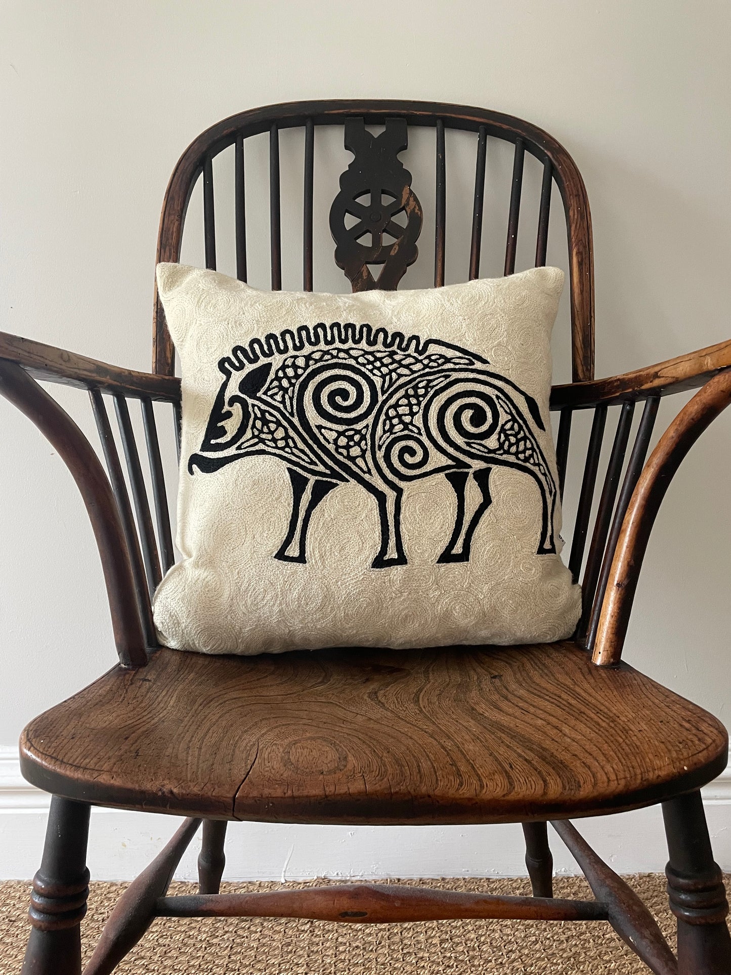 celtic boar cushion cover