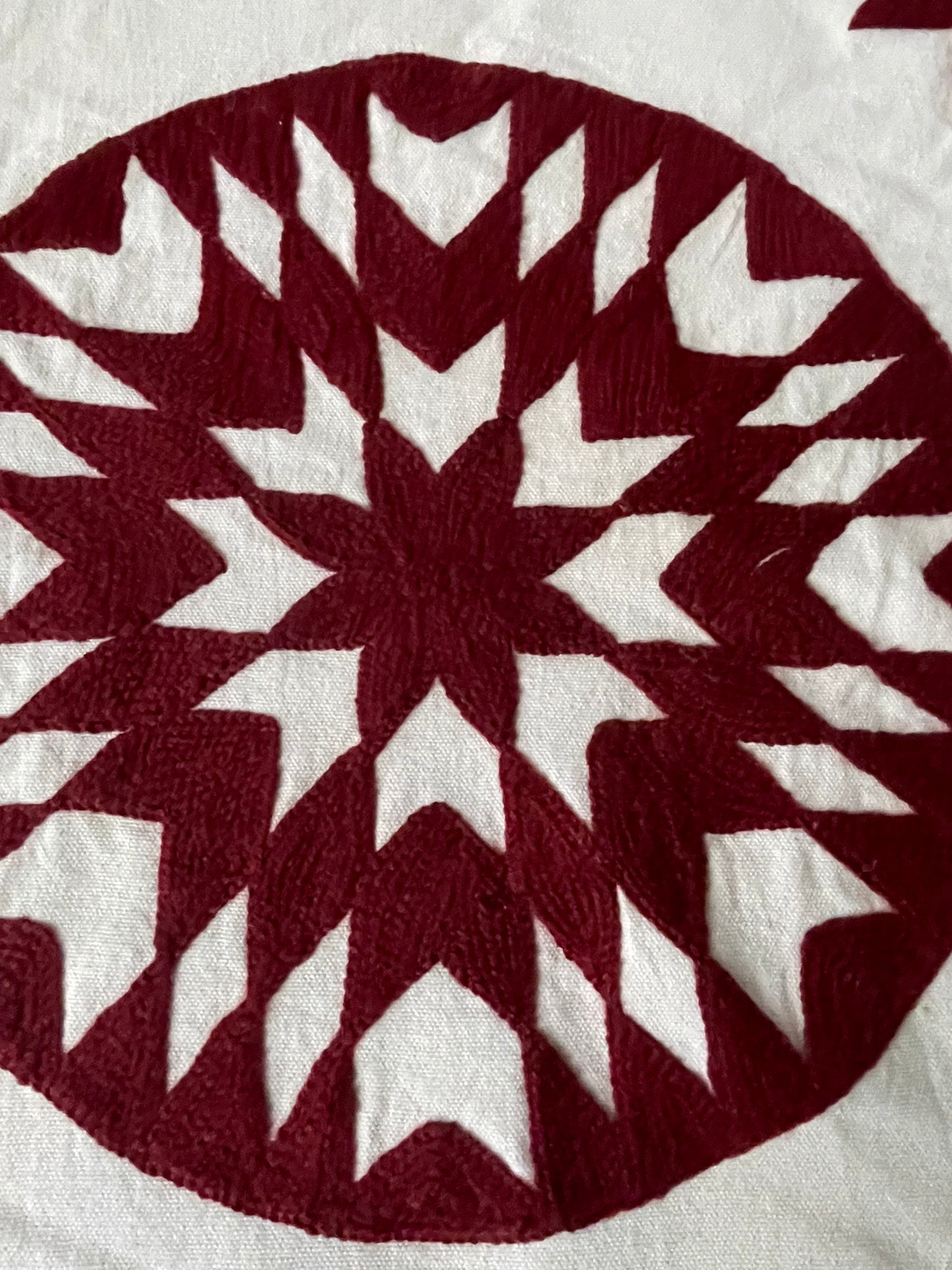 hand-embroidered bedcover