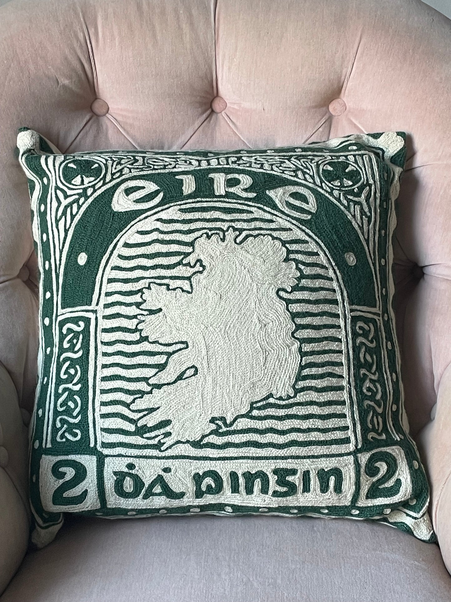 vintage style irish free state cushion cover