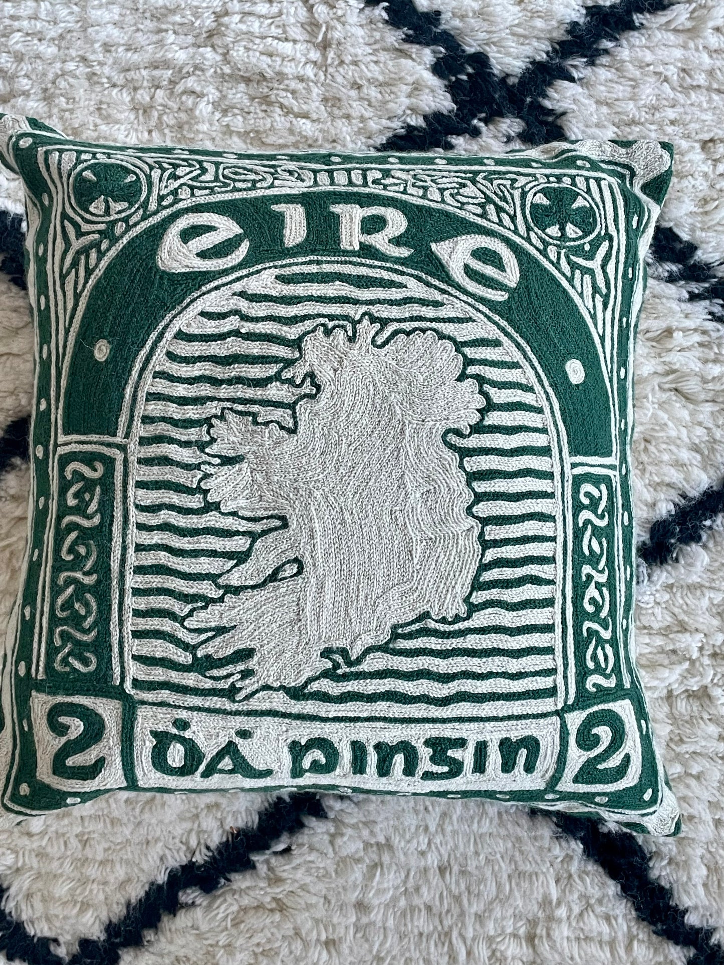 vintage style irish free state cushion cover