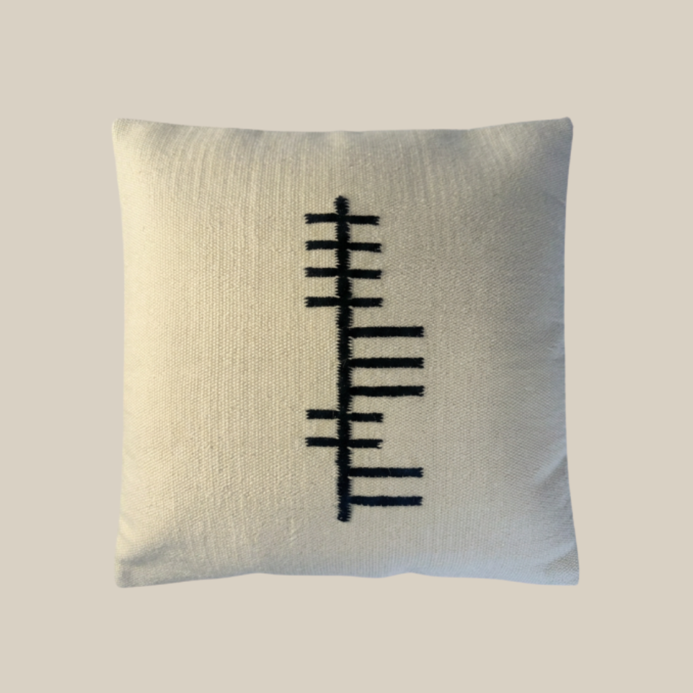 Grá Hand-Loomed Ogham Cushion Cover