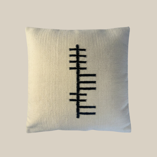 Grá Hand-Loomed Ogham Cushion Cover