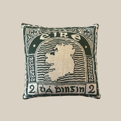 Irish Free State Stamp Hand Embroidered Cushion Cover