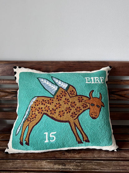 Winged Ox Cushion Cover