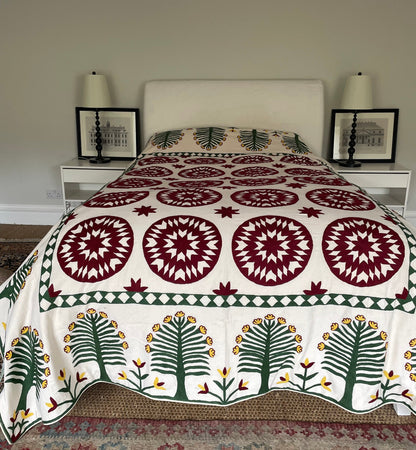 Hand-Embroidered Bedcover