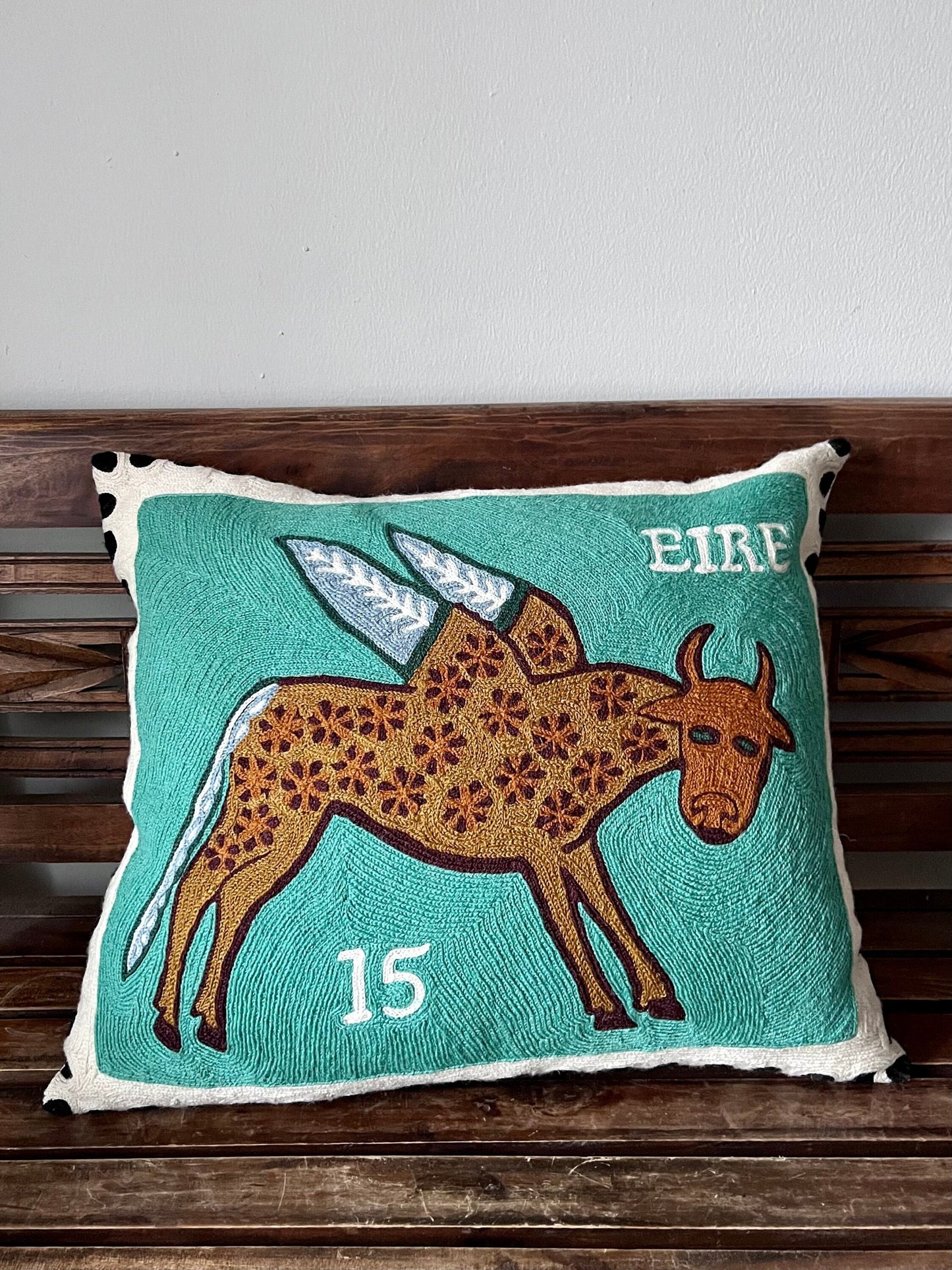 winged ox cushion cover